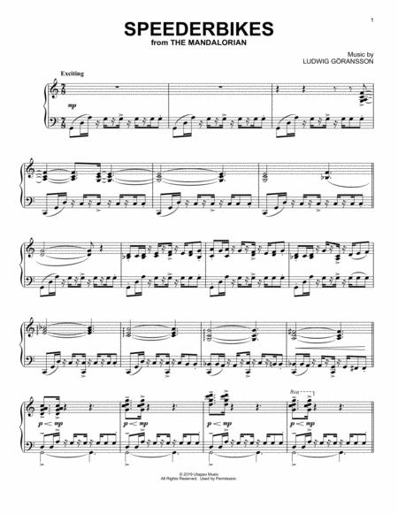 Speederbikes From Star Wars The Mandalorian Sheet Music