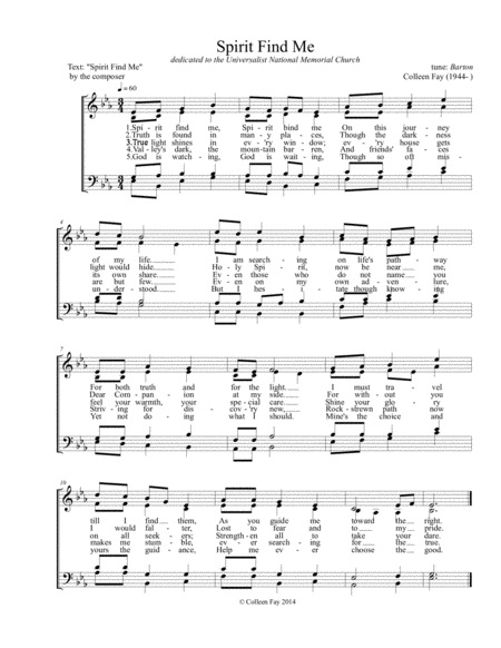 Spirit Find Me Sheet Music