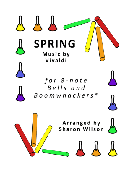 Free Sheet Music Spring For 8 Note Bells And Boomwhackers With Black And White Notes
