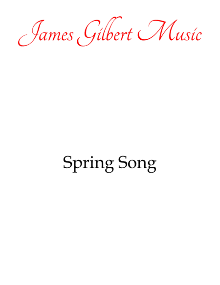 Spring Song Sheet Music