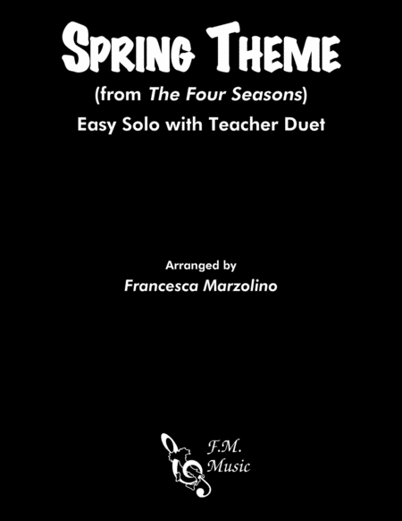 Spring Theme From The Four Seasons With Teacher Duet Sheet Music