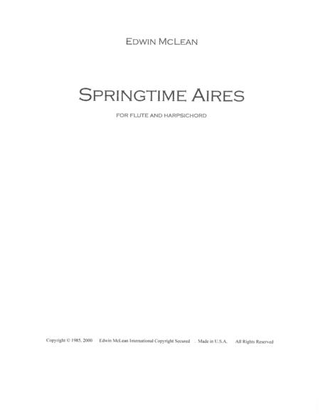 Free Sheet Music Springtime Aires