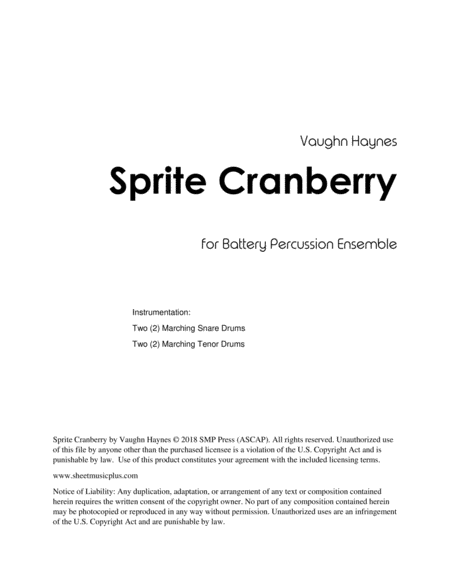 Free Sheet Music Sprite Cranberry