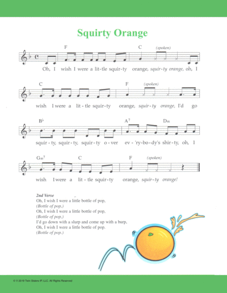 Free Sheet Music Squirty Orange