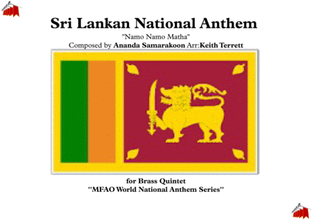 Free Sheet Music Sri Lankan National Anthem For Brass Quintet