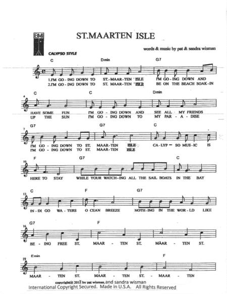 Free Sheet Music St Maarten Isle