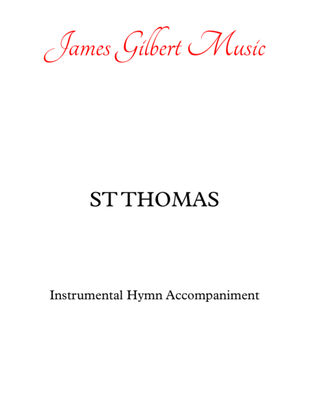 St Thomas I Love Thy Kingdom Lord Sheet Music