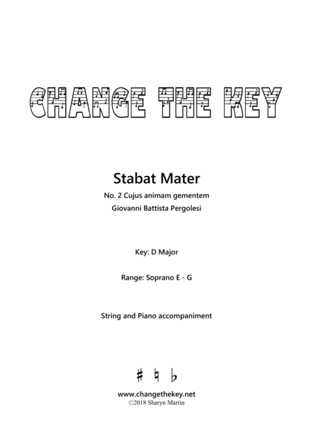 Free Sheet Music Stabat Mater No 2 Cujus Animam Gemenitum D Major