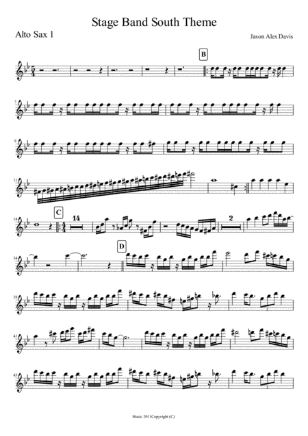 Stage Band South Theme Sheet Music