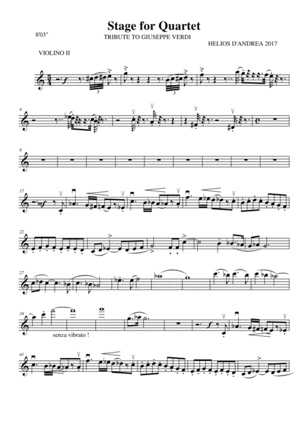 Free Sheet Music Stage For Quartet Violin 2 Part