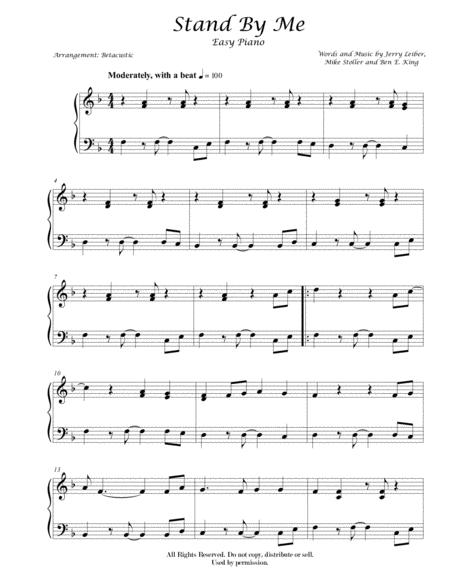 Stand By Me Ben E King Sheet Music Easy Sheet Music