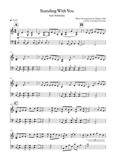 Free Sheet Music Standing With You