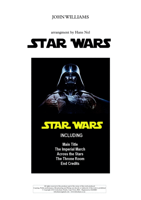 Free Sheet Music Star Wars From Most Episodes