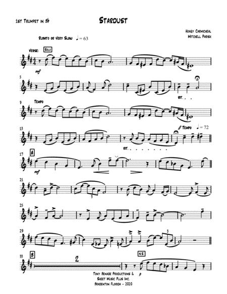 Free Sheet Music Stardust Hoagy Carmicheal Brass Quintet