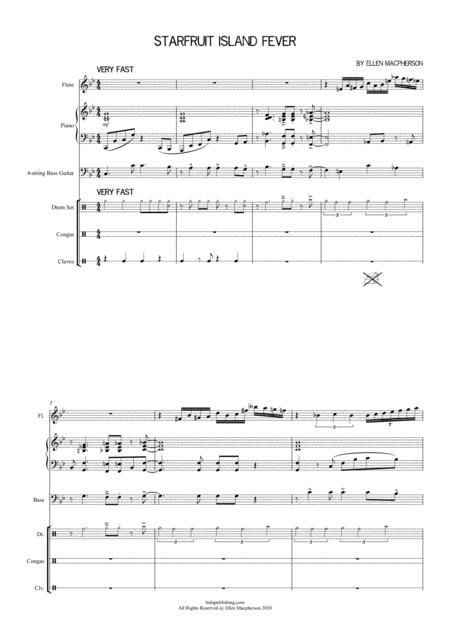 Starfruit Island Fever Flute And Rhythm Section Sheet Music