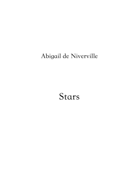 Stars For Soprano And Piano Sheet Music