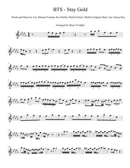 Stay Gold Sheet Music