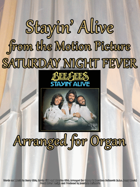 Stayin Alive Bee Gees Arranged For Organ Sheet Music