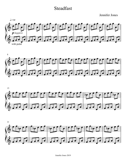 Steadfast Piano Solo Sheet Music