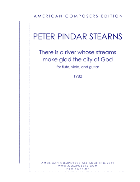 Stearns There Is A River Whose Streams Make Glad The City Of God Sheet Music