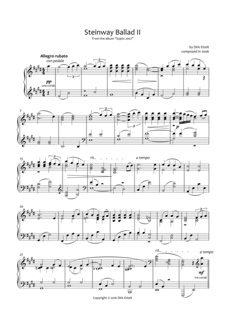 Steinway Ballad Ii Sheet Music