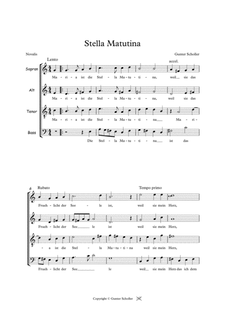 Stella Matutina Sheet Music