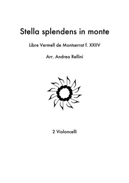 Free Sheet Music Stella Splendens In Monte 2 Cellos