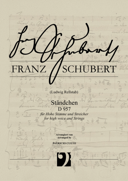 Stndchen Serenade D 957 Franz Schubert Arranged For High Voice And Strings Sheet Music