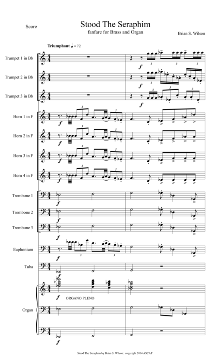 Stood The Seraphim Score Sheet Music