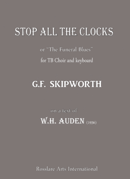 Stop All The Clocks Sheet Music