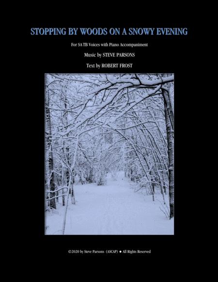 Stopping By Woods On A Snowy Evening For Satb Voices And Piano Accompaniment Sheet Music