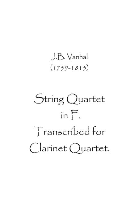 Free Sheet Music String Quartet In F