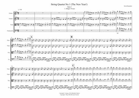 String Quartet No 1 Op 1 The New Year Sheet Music