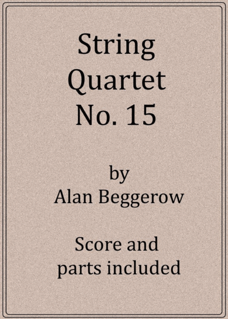 String Quartet No 15 Sheet Music