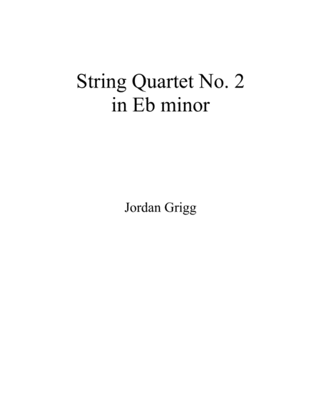 Free Sheet Music String Quartet No 2 In E Flat Minor Score And Parts