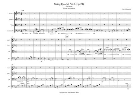 Free Sheet Music String Quartet No 3 Op 24 Stillness