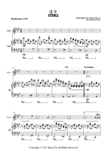 Free Sheet Music Stroll