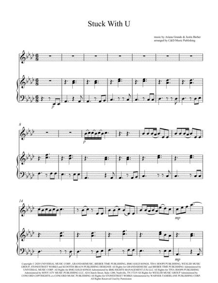 Free Sheet Music Stuck With U For Oboe And Piano