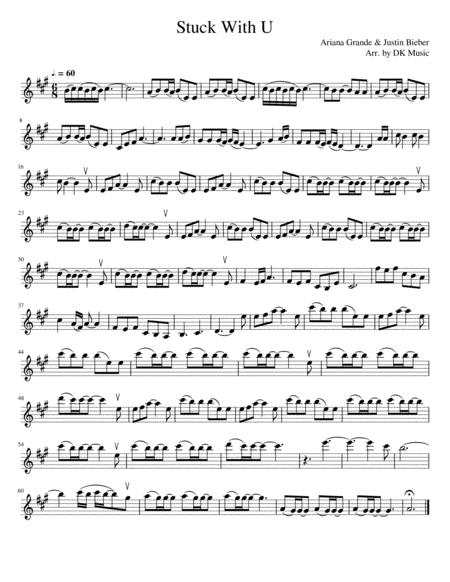 Stuck With U Violin Solo Sheet Music