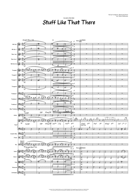 Free Sheet Music Stuff Like That There Vocal With Big Band And Optional Strings Key Of F