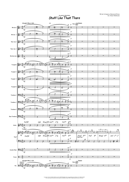 Free Sheet Music Stuff Like That There Vocal With Big Band Key Of F