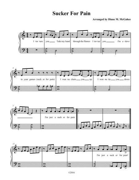 Free Sheet Music Sucker For Pain