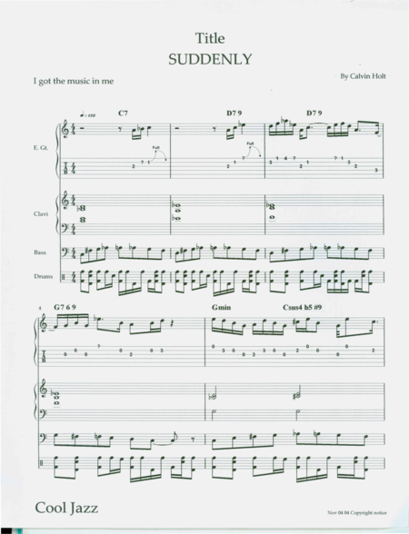 Free Sheet Music Suddenly