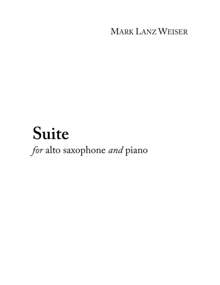 Free Sheet Music Suite Alto Saxophone And Piano