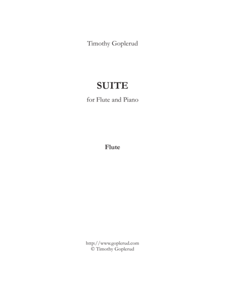 Free Sheet Music Suite For Flute And Piano Flute Part