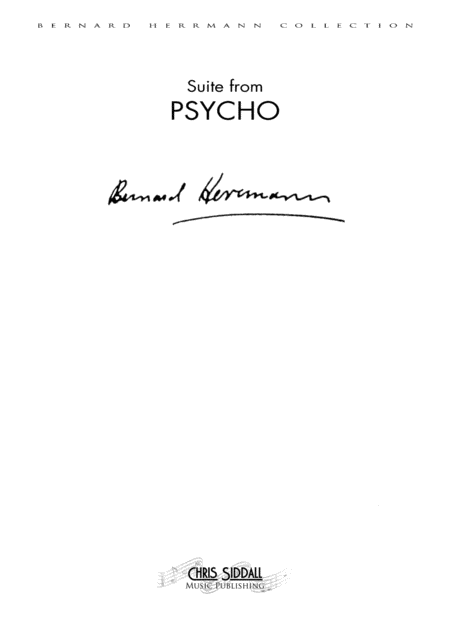 Free Sheet Music Suite From Psycho