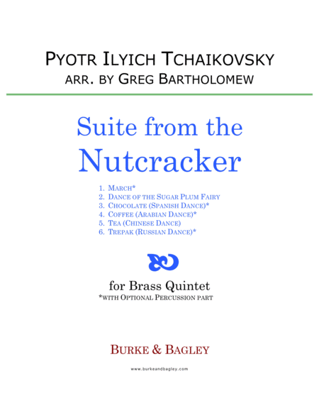 Free Sheet Music Suite From The Nutcracker For Brass Quintet