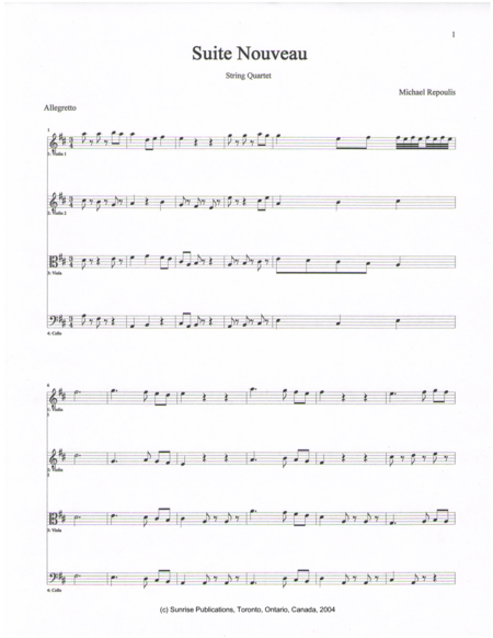 Suite Nouveau Sheet Music