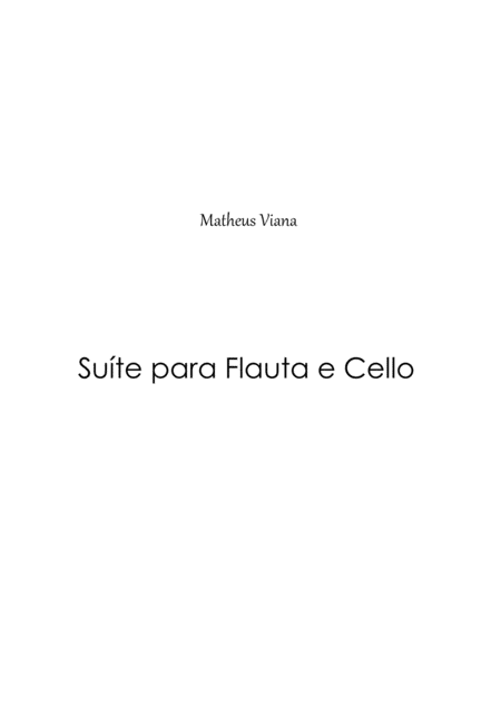 Suite Para Flauta E Cello Sheet Music