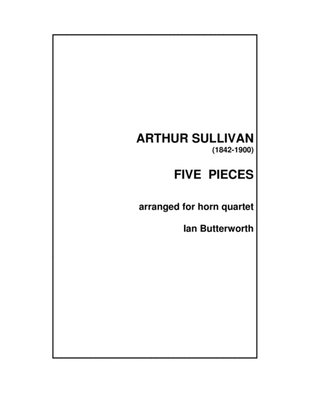 Sullivan 5 Pieces For Horn Quartet Sheet Music